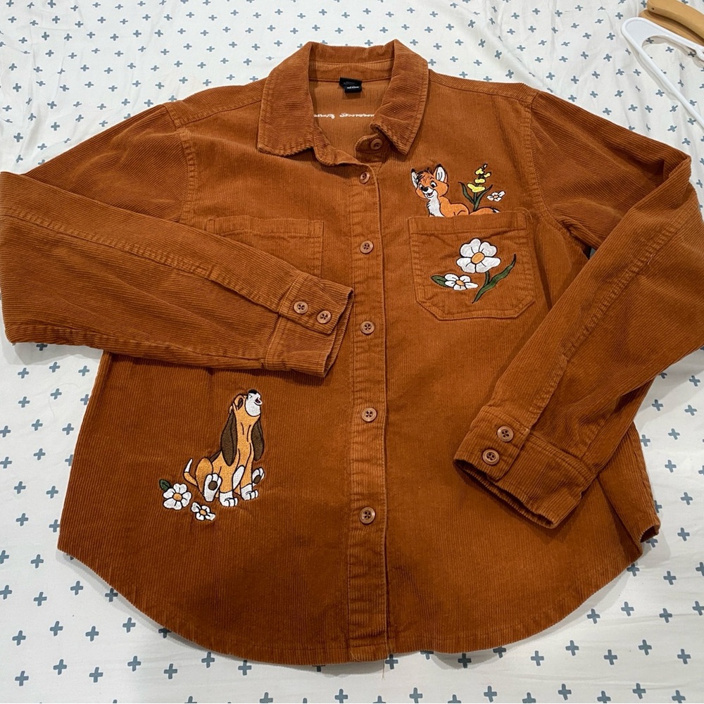Disney fox and hound corduroy Jacket Size L